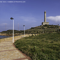 Buy canvas prints of Walking path leading towards the lighthouse in Cabo de Palos, near Murcia, Spain.	 by Gary Parker