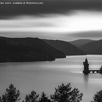 Buy canvas prints of Lake Vyrnwy, Mid Wales, in Black and White by Gary Parker