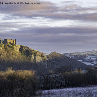 Buy canvas prints of Carreg Cennan Castle winter landscape by Gary Parker