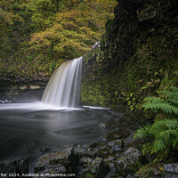 Buy canvas prints of Autumn Waterfall by Gary Parker