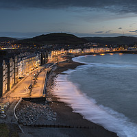Buy canvas prints of Aberystwyth Promenade in the evening, Wales  by Gary Parker