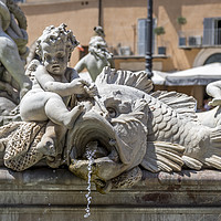 Buy canvas prints of Fountain of Neptune - Rome by Gary Parker