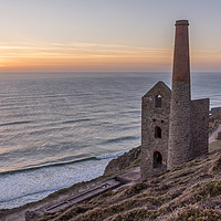 Buy canvas prints of Cornish tin mine at sunset by Gary Parker