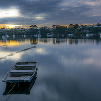 Buy canvas prints of Dawn on the river Fal in Cornwall, England by Gary Parker
