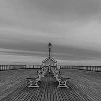 Buy canvas prints of Penarth Pier in black and white by Gary Parker