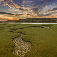 Buy canvas prints of The river Ogmore, south Wales, at sunset. by Gary Parker