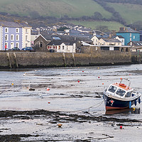 Buy canvas prints of A single boat, in a dry harbour, in Wales by Gary Parker