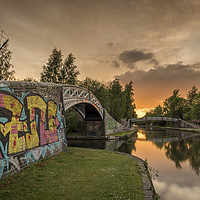 Buy canvas prints of City canal at sunset by Gary Parker