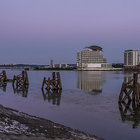 Buy canvas prints of Cardiff Bay, Wales, at sunrise by Gary Parker