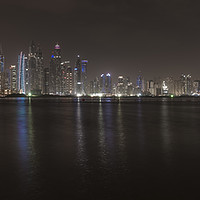 Buy canvas prints of Skyscrapers of Dubai Marina at night  by Gary Parker