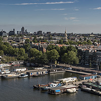 Buy canvas prints of View north, over Amsterdam by Gary Parker