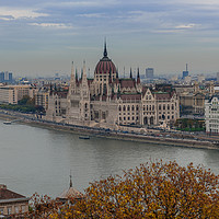 Buy canvas prints of Budapest Parliament building on the river Danube by Gary Parker