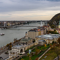 Buy canvas prints of The river Danube, through Budapest, looking south  by Gary Parker