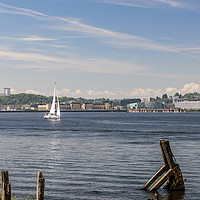 Buy canvas prints of sail boat, sailing on Cardiff Bay  by Gary Parker