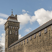 Buy canvas prints of Cardiff castle walls and tower, in Wales  by Gary Parker