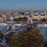 Buy canvas prints of Szechenyi chain bridge budapest, on the Danube by Gary Parker