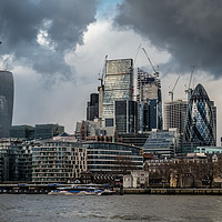 Buy canvas prints of City of London skyline, from the south bank by Gary Parker