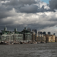 Buy canvas prints of A stormy day on the river Thames, London by Gary Parker