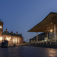 Buy canvas prints of Welsh national assembly and pier-head building by Gary Parker