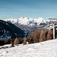 Buy canvas prints of French Alps, with ski lift by Gary Parker