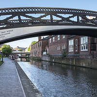 Buy canvas prints of Old iron bridge spanning a Birmingham canal by Gary Parker