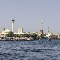 Buy canvas prints of Old Dubai, viewed from the creek by Gary Parker