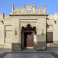 Buy canvas prints of Ornate, Arabian doorway, with intricate carvings by Gary Parker