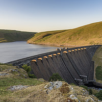 Buy canvas prints of Claerwen Reservoir and dam, in the Elan Valley by Gary Parker