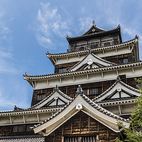 Buy canvas prints of Traditional Japanese castle, in Hiroshima by Gary Parker