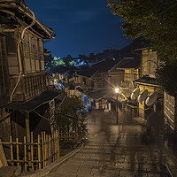 Buy canvas prints of Traditional Gion, Japan, at night by Gary Parker