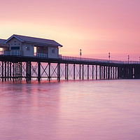 Buy canvas prints of Penarth Pier, Cardiff, at sunrise by Gary Parker