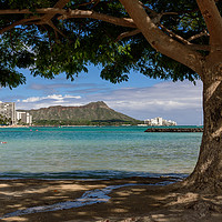 Buy canvas prints of A view of Diamond Head, Honolulu, Hawaii by Gary Parker