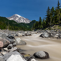 Buy canvas prints of Mount Rainier, Washington State, in the summer. by Gary Parker