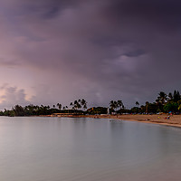 Buy canvas prints of Storm clouds rolling over an Hawaiian beach by Gary Parker