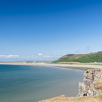 Buy canvas prints of Rhossili Bay, Wales, from the Welsh coastal path by Gary Parker