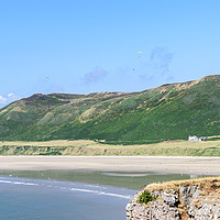 Buy canvas prints of Rhossili Bay, Wales, on a summers day  by Gary Parker
