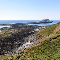 Buy canvas prints of Worms Head, from the Wales Coastal Path.  by Gary Parker