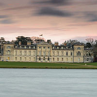 Buy canvas prints of Woburn Abbey, in England, at sunset. by Gary Parker