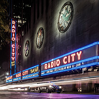 Buy canvas prints of Radio City, New York, at night by Gary Parker