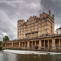 Buy canvas prints of An imposing building over the river Avon in Bath, England	 by Gary Parker
