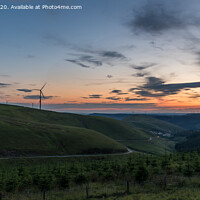 Buy canvas prints of Sunset over the south Wales valleys from the Bwlch mountain.  by Gary Parker