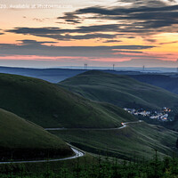 Buy canvas prints of Sunset over the south Wales valleys from the Bwlch mountain. by Gary Parker