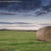 Buy canvas prints of hay bales in the field	 by Gary Parker