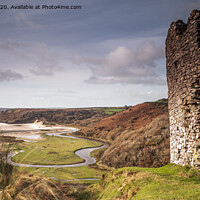 Buy canvas prints of Three Cliffs Bay, the Gower Peninsular by Gary Parker