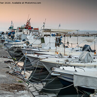 Buy canvas prints of A row of fishing boats in Corfu, Greece	 by Gary Parker