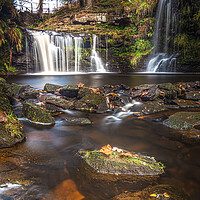 Buy canvas prints of Lumb Falls by Mark S Rosser