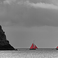 Buy canvas prints of Red Sails by Mark S Rosser