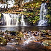 Buy canvas prints of Lumb Falls by Mark S Rosser