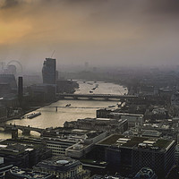 Buy canvas prints of The Mists of a London Sunset by E J T Photography