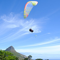 Buy canvas prints of Paraglide Cape Town by George Haddad